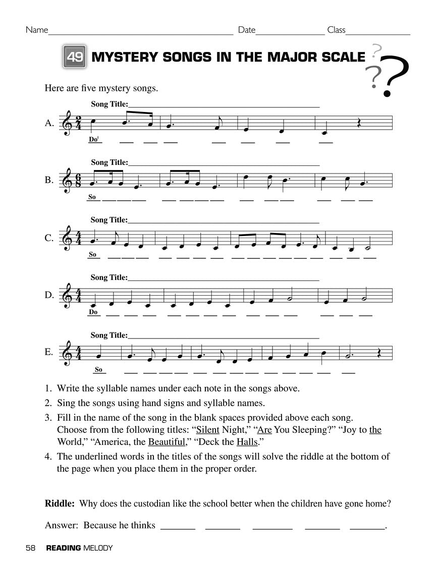 101 Music Activities And Puzzles - Reproducible Book