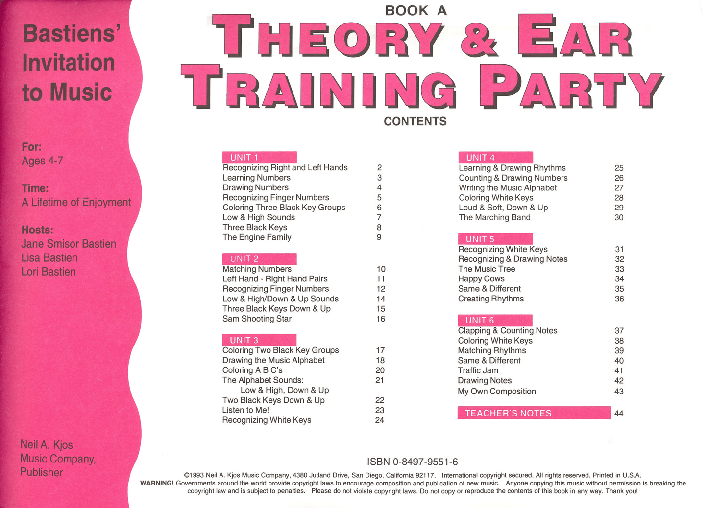 Bastien Invitation To Music Theory And Ear Training A Book