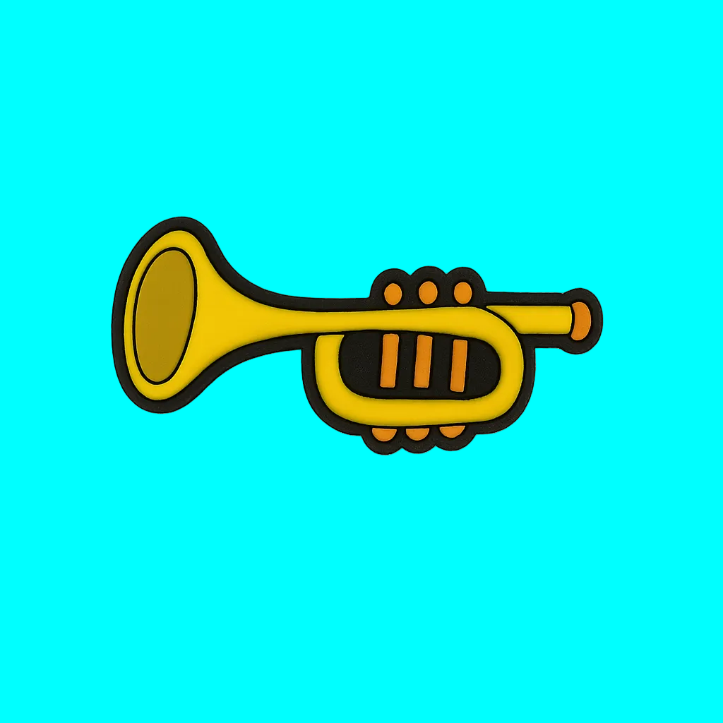 Trumpet Croc Shoe Charm