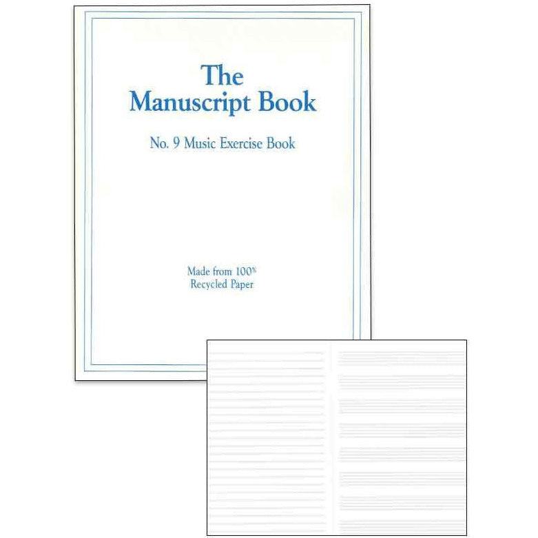 MANUSCRIPT BOOK 9 INTERLEAVED 26PP 9 STAVE - Music2u