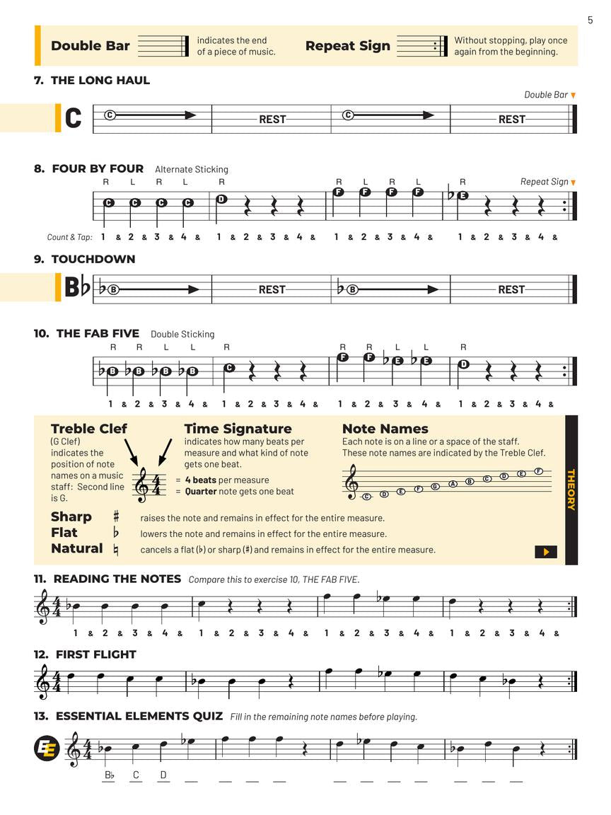 Essential Elements For Band Percussion Book 1 (Book/Olm) - New Edition Release 2025