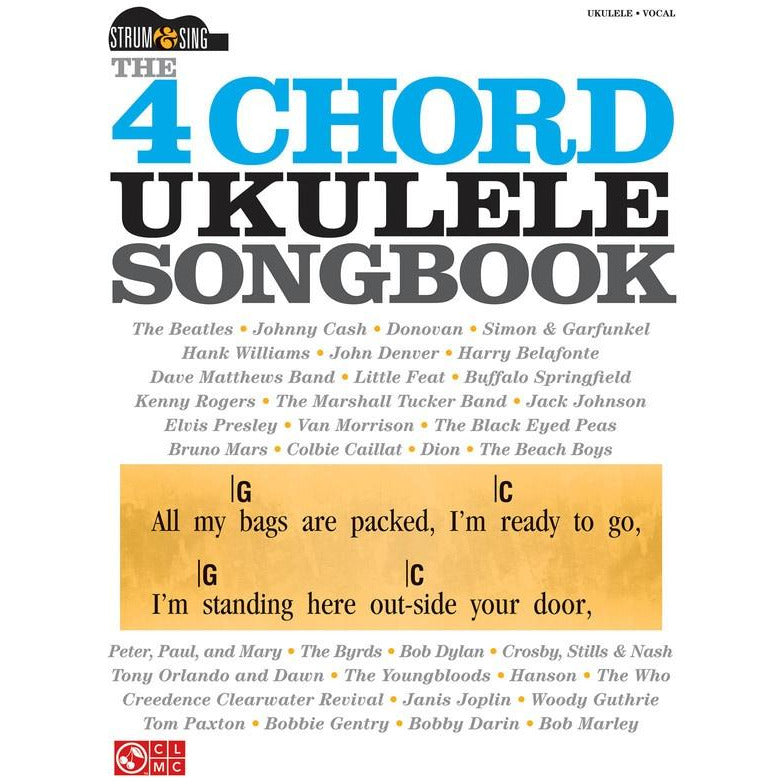 4 Chord Ukulele Songbook Strum & Sing Book (58 Songs)