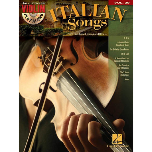 Italian Songs Violin Play Along Bk/Cd V39