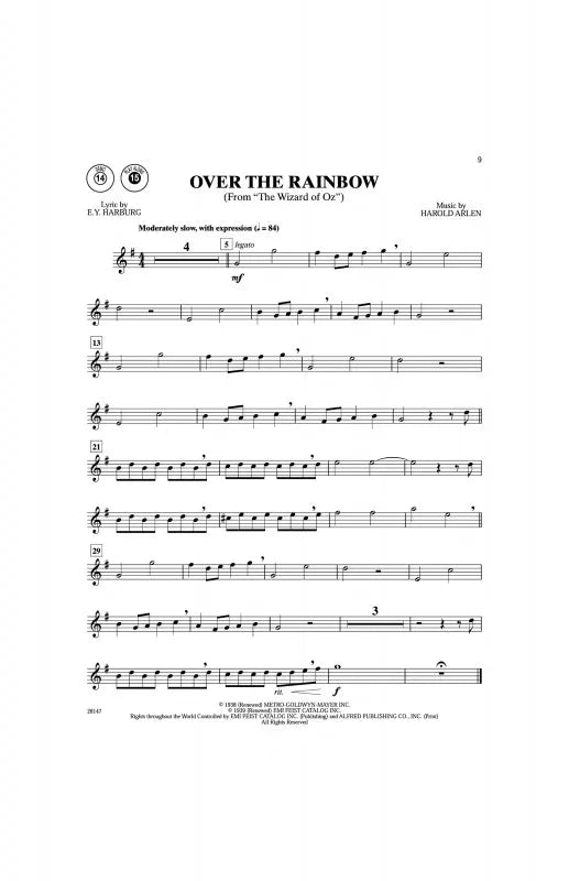 Easy Popular Movie Instrument Solos Alto Saxophone Book/Ola