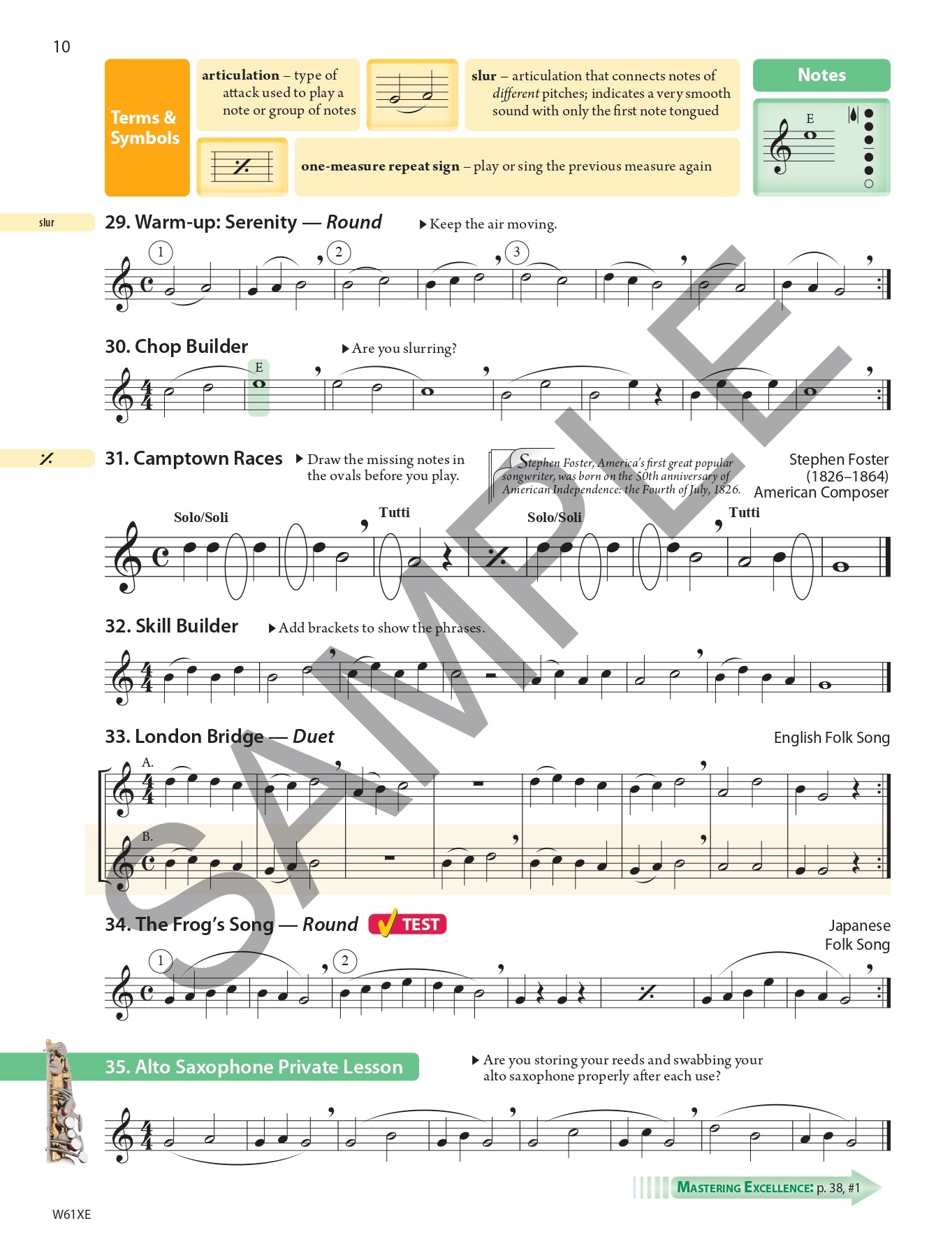 Tradition Of Excellence Alto Saxophone Book 1 (Book/Olm) - Second Edition