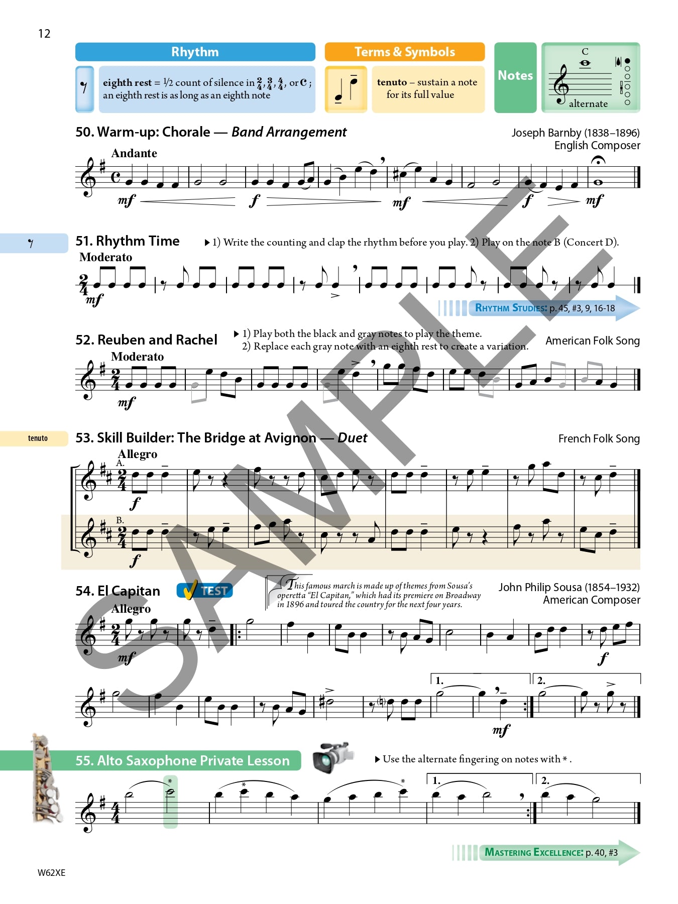 Tradition Of Excellence - Alto Saxophone Book 2 (Book/DVD)