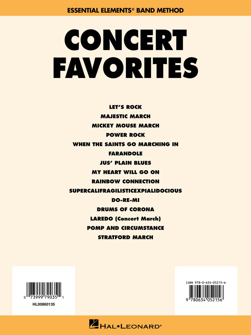 Essential Elements Concert Favorites Volume 1 - Keyboard Percussion Book