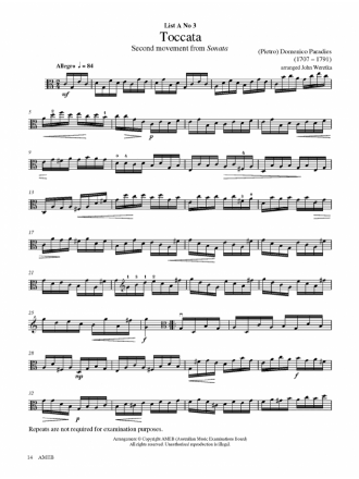 Ameb Viola Series 1 - Grade 6 Book Strings