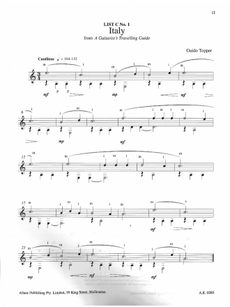 AMEB Classical Guitar Series 1 - Preliminary Grade Book