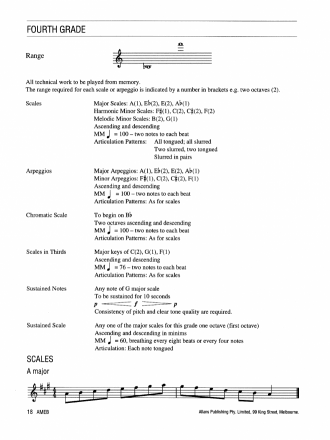 AMEB Saxophone Technical Work Book (1997) Revised Edition