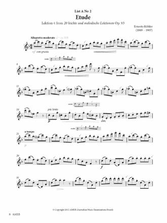 AMEB Flute Series 3 - Grade 4 Book