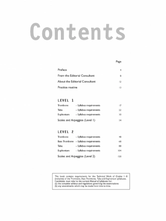 AMEB Brass - Trombone, Tuba And Euphonium Technical Work Book (2004)