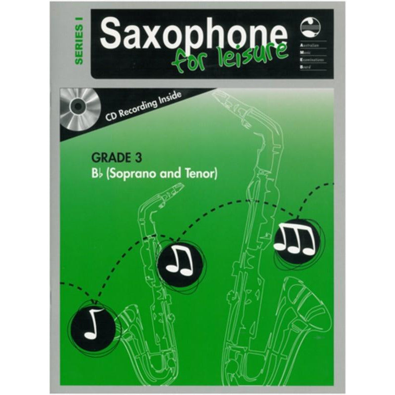 AMEB SAXOPHONE FOR LEISURE GRADE 3 B FLAT BK/CD SER 1 - Music2u