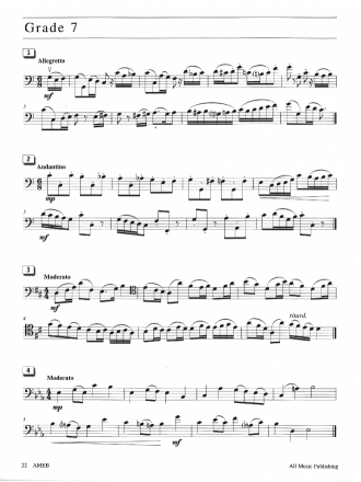 Ameb Cello Sight Reading Book (2009) Strings