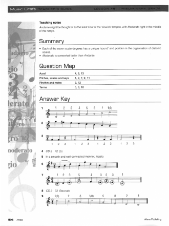 AMEB Music Craft - Teachers Guide Preliminary Grade A Book