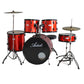 Beginner Standard 5 Piece Rock Drum Kit Set-up + Cymbals, Hardware and Stool