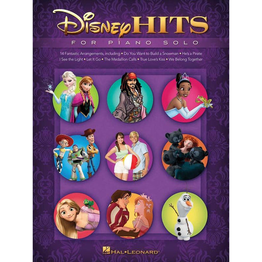 Disney Hits For Piano Solo Book