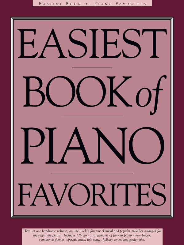 Easiest Book Of Piano Favorites