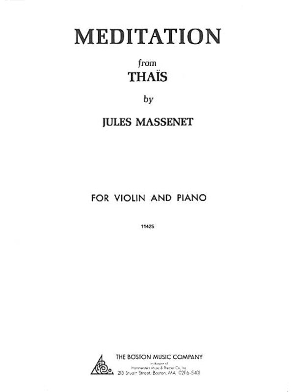 Massenet - Meditation From Thais Violin/Piano