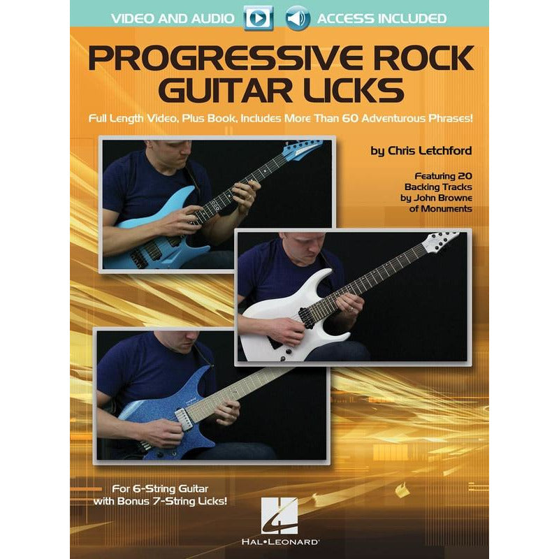PROGRESSIVE ROCK GUITAR LICKS BK/OLM - Music2u