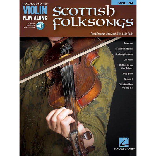 SCOTTISH FOLKSONGS VIOLIN PLAYALONG V54 BK/OLA - Music2u