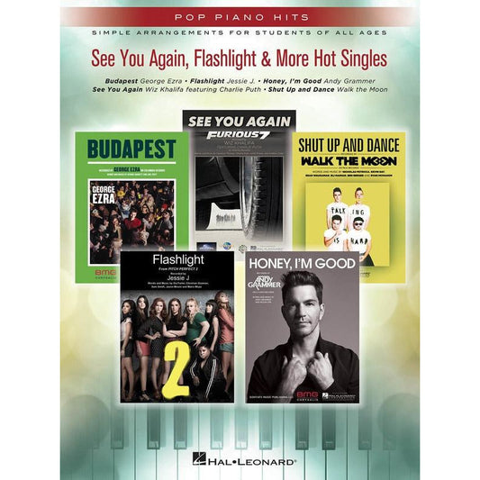 See You Again Flashlight & More Hot Singles Pop Piano Hits Book