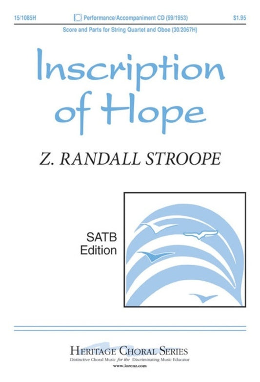 Inscription Of Hope SATB Vocal Sheet Music