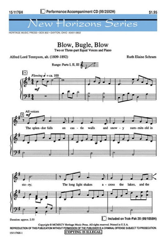 Blow Bugle Blow 2 Or 3 Part Equal Voices Sheet Music