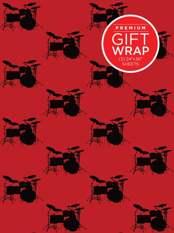 GIFT WRAPPING PAPER DRUMSET THEME