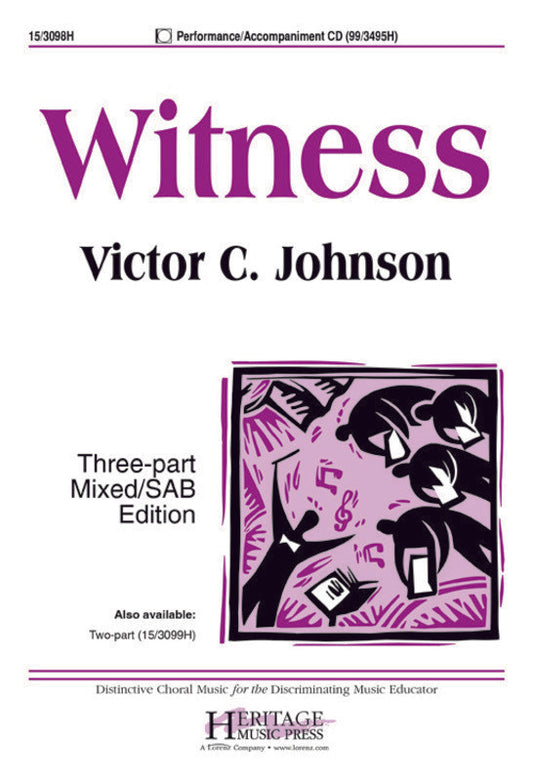 Witness 3 Part Mixed/SAB Vocal Sheet Music