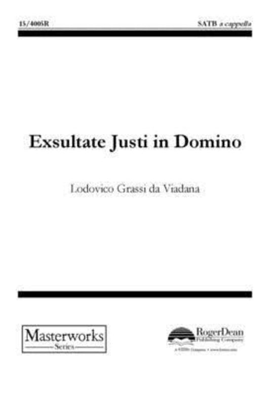 Exsultate Justi In Domino SATB A Cappella Vocal Sheet Music