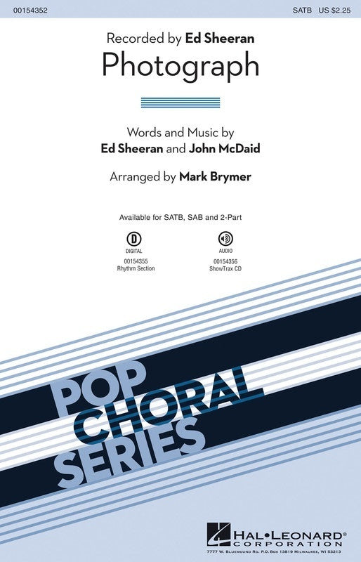 Photograph 2 Part Vocal Sheet Music