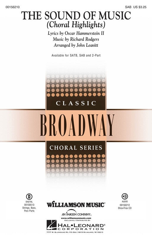 Sound Of Music Highlights SAB Vocal Sheet Music