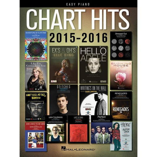 Chart Hits Of 2015-2016 For Easy Piano