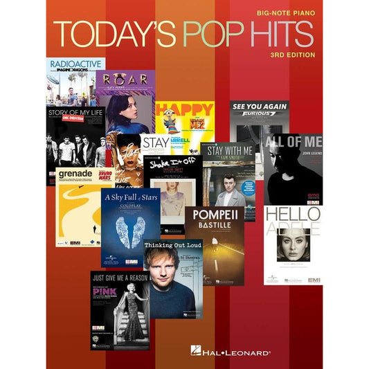 Todays Pop Hits Big Note Piano 3Rd Edition