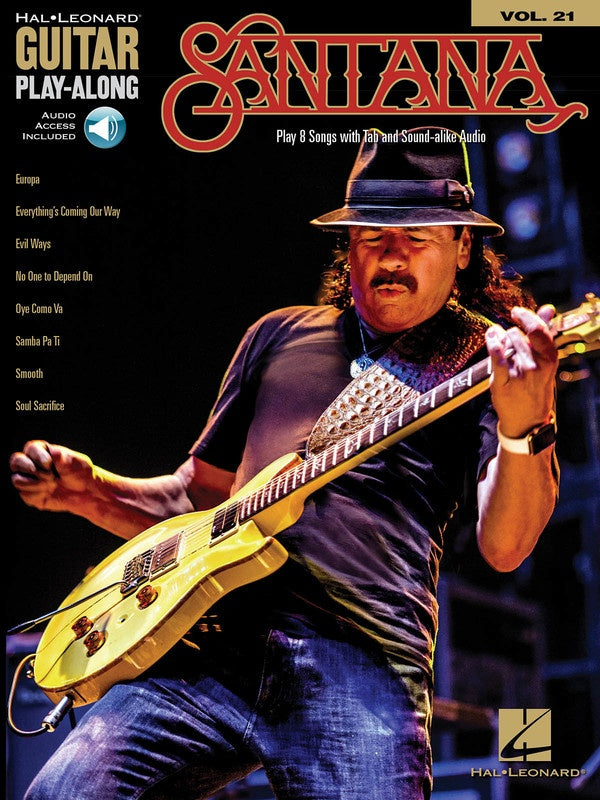 Santana Guitar Play Along Volume 21 Book/Ola