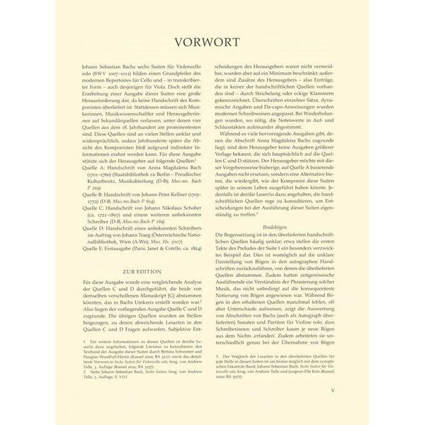 Bach - 6 Suites For Cello Solo BWV 1007-1012 Arranged For Viola Book