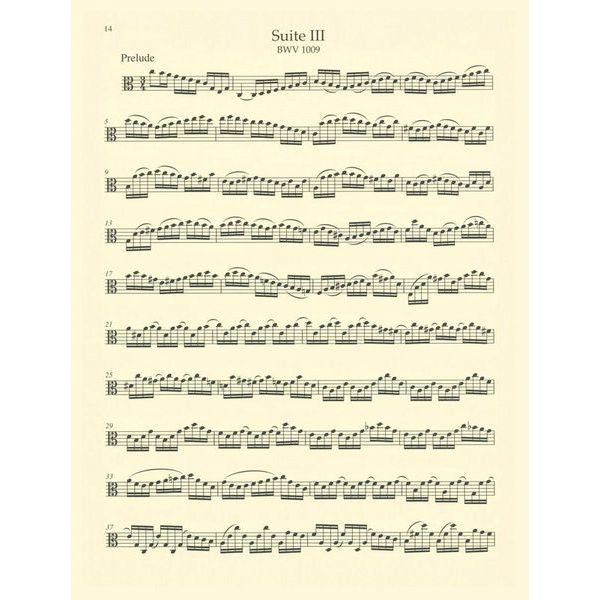 Bach - 6 Suites For Cello Solo BWV 1007-1012 Arranged For Viola Book