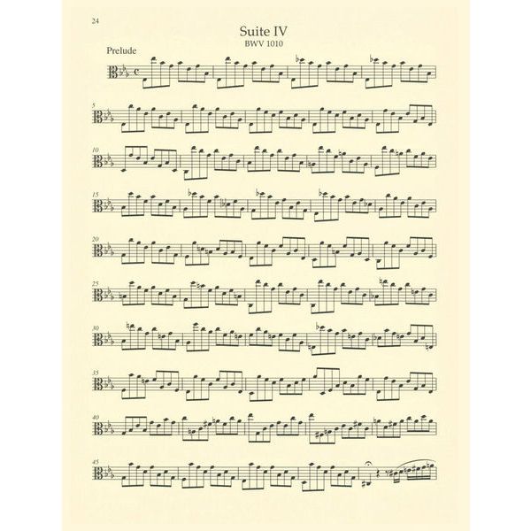 Bach - 6 Suites For Cello Solo BWV 1007-1012 Arranged For Viola Book