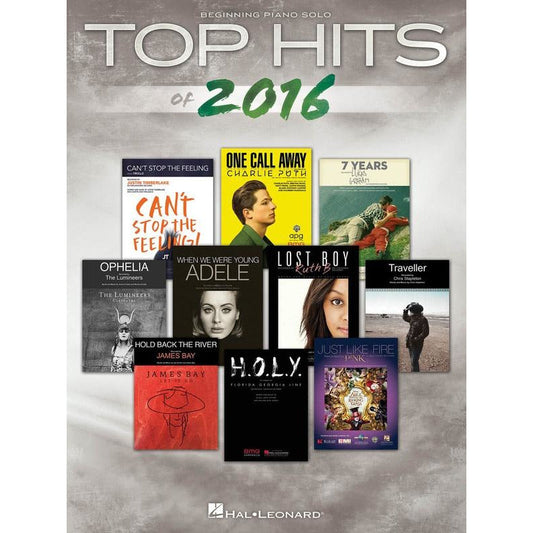 Top Hits Of 2016 Beginning Piano Book