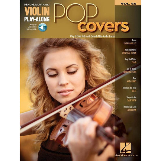 Pop Covers Violin Playalong V66 Bk/Ola