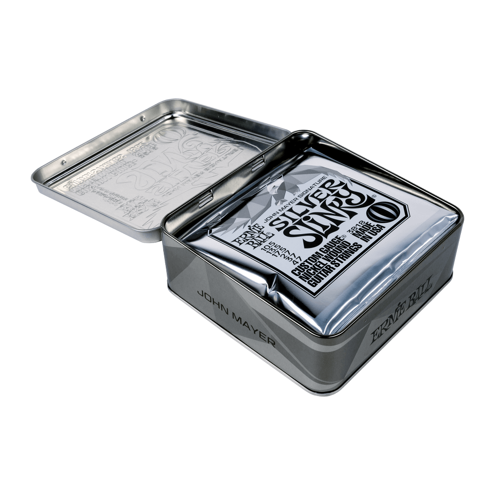 Ernie Ball John Mayer Signature Silver Slinky Nickel Wound Electric Guitar Strings Set - 10.5-47 - 3 Set Tin