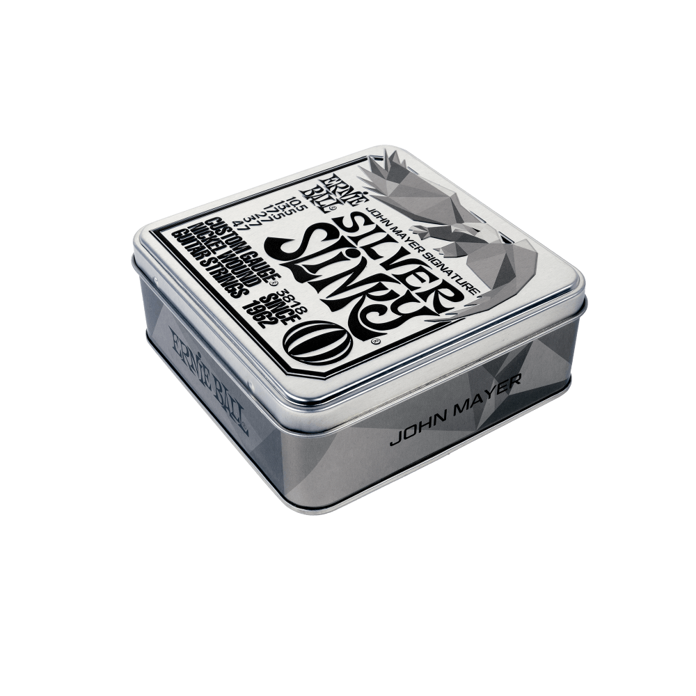 Ernie Ball John Mayer Signature Silver Slinky Nickel Wound Electric Guitar Strings Set - 10.5-47 - 3 Set Tin