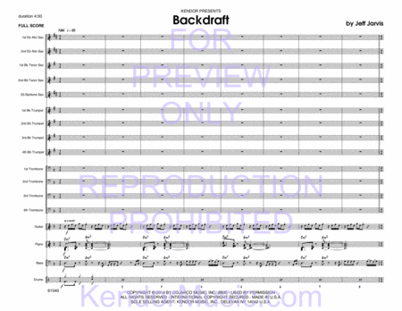 Kendor Jazz Journey Series - Jazz Ensemble Backdraft Medium Score/Parts