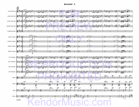 Backdraft - Jazz Ensemble Level-Medium Score/Parts