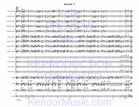 Kendor Jazz Journey Series - Jazz Ensemble Backdraft Medium Score/Parts