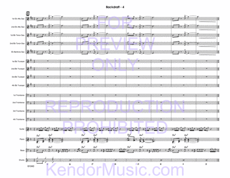 Backdraft - Jazz Ensemble Level-Medium Score/Parts