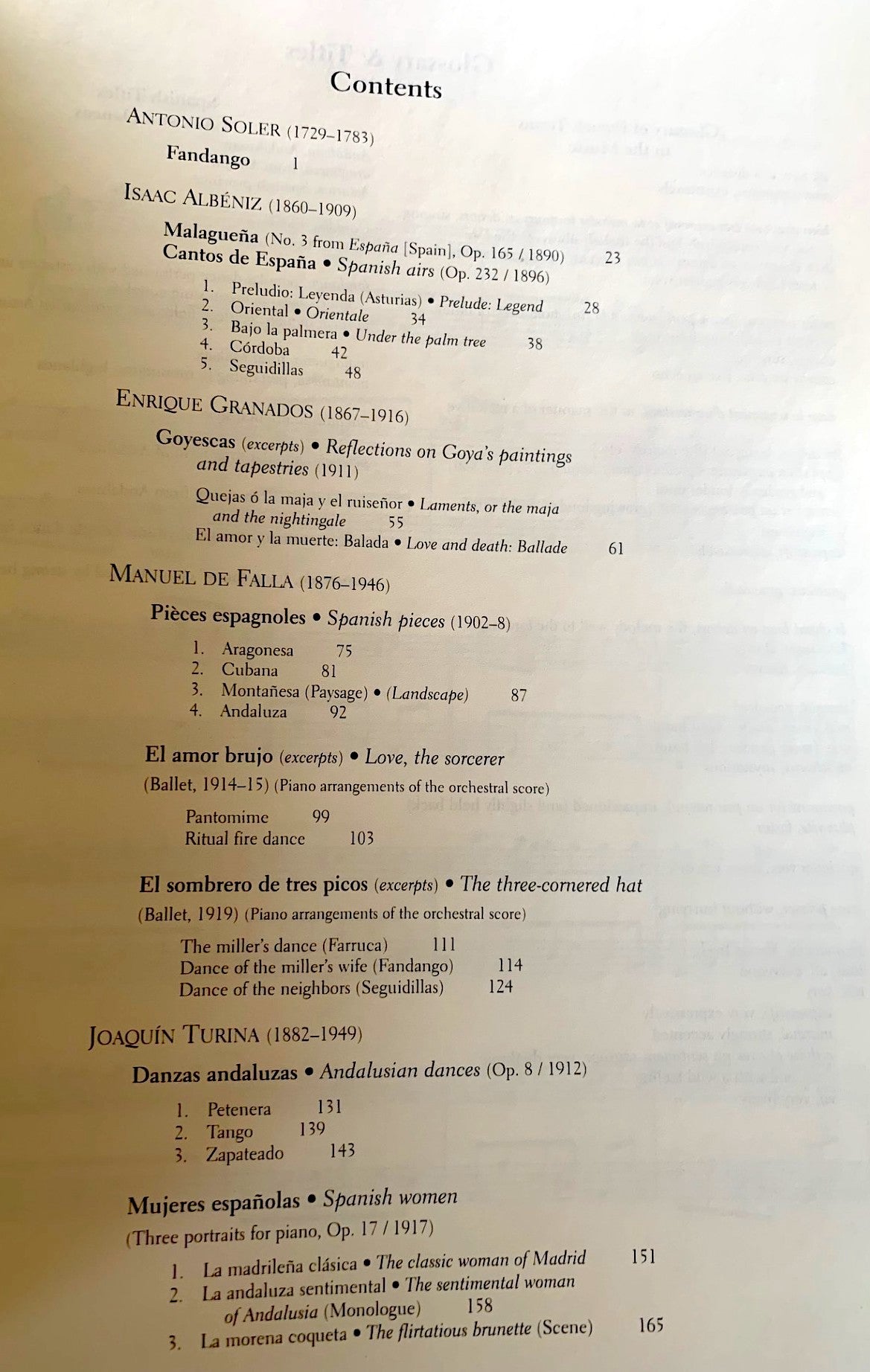 Spanish Piano Music Book -  24 Works (24 Pieces by Falla, Albeniz, Granados and more)