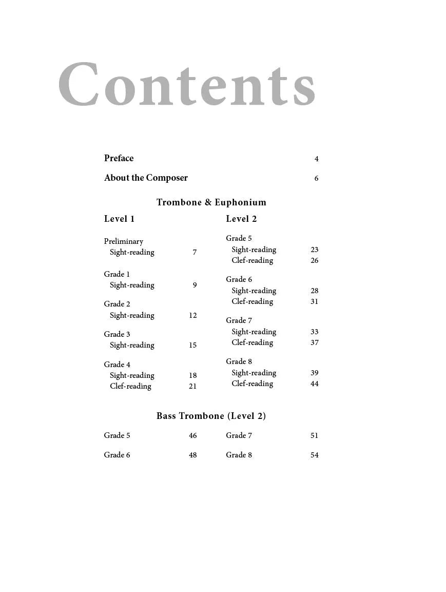 AMEB Trombone & Euphonium Series 2 - Sight Reading Book (2021)