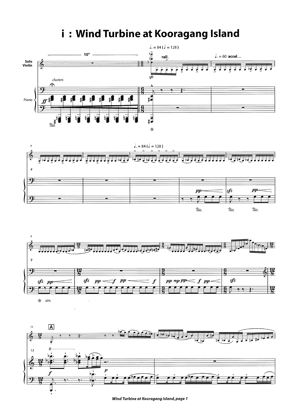 Concerto for Violin- Australian Postcards Violin with Piano Book